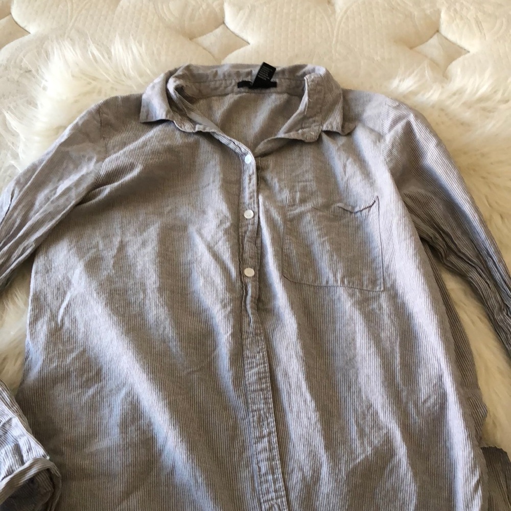 Striped button down